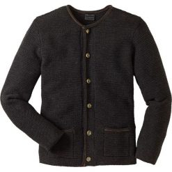 Sweter rozpinany w ludowym stylu Regular Fit bonprix antracytowy melanż. Kardigany męskie marki bonprix. Za 119.99 zł.