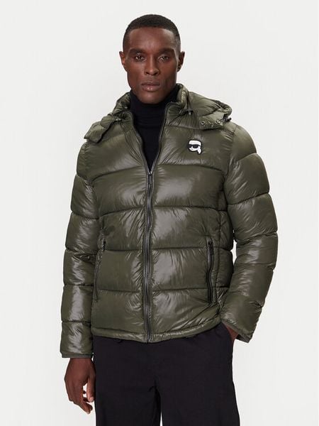 KARL LAGERFELD Kurtka zimowa 505022554590 Zielony Regular Fit. Zielone kurtki męskie KARL LAGERFELD, na zimę, m, bez wzorów, z syntetyku, bez ramiączek, bez kaptura. Za 859.00 zł.