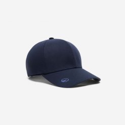 Czapka z daszkiem do golfa z magnesem na znacznik. Niebieskie czapki męskie INESIS, bez wzorów, z materiału, sportowe. Za 49.99 zł.