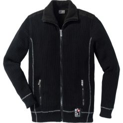 Sweter rozpinany outdoorowy "Slim Fit" bonprix czarny. Kardigany męskie marki bonprix. Za 79.99 zł.