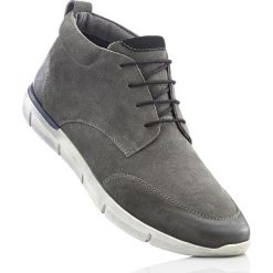 Botki skórzane sznurowane bonprix antracytowy. Szare buty zimowe męskie bonprix. Za 159.99 zł.