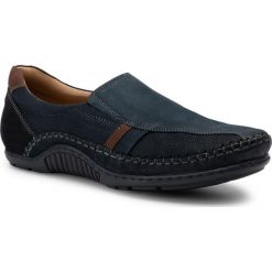 Półbuty LASOCKI FOR MEN MI07-A688-A489-02. Niebieskie eleganckie półbuty męskie Lasocki For Men, z nubiku, bez obcasa, bez zapięcia. W wyprzedaży za 159.99 zł.