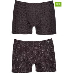 Bokserki (2 pary) w kolorze czarno-bakłażanowo-różowym. Bokserki męskie marki Schöller. W wyprzedaży za 42.95 zł.