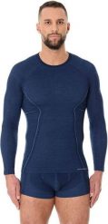 Brubeck Koszulka męska z długim rękawem ACTIVE WOOL granatowa r. M (LS12820). Bielizna termoaktywna męska Brubeck, m, bez wzorów, bez ramiączek. Za 276.47 zł.