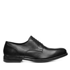 Półbuty Geox. Czarne eleganckie półbuty męskie Geox, wizytowe, bez obcasa, bez zapięcia. Za 349.99 zł.