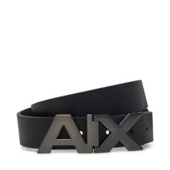 Pasek Męski Armani Exchange. Czarne paski męskie Armani Exchange, bez wzorów. Za 189.99 zł.