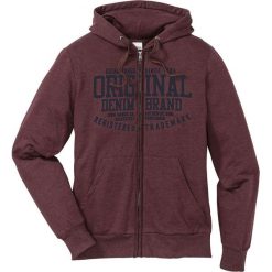 Bluza rozpinana z kapturem Regular Fit bonprix bordowy melanż. Bluzy rozpinane męskie bonprix. Za 49.99 zł.