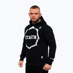 Bluza męska z kapturem Octagon Zęby. Czarne bluzy nierozpinane męskie OCTAGON, m, bez wzorów, bez ramiączek, z kapturem. Za 199.99 zł.