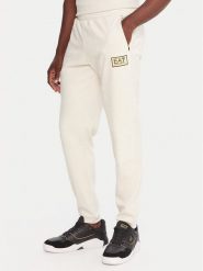 EA7 Emporio Armani Spodnie dresowe 7M000676 AF16718 U1086 Beżowy Regular Fit. Brązowe spodnie dresowe męskie EA7 Emporio Armani, bez wzorów, z dresówki. Za 579.99 zł.