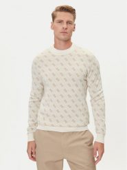 Guess Sweter M5YR10 Z3OE2 Écru Regular Fit. Kardigany męskie Guess, m, z aplikacjami, z syntetyku, bez ramiączek. Za 339.99 zł.