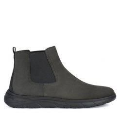Sztyblety Geox. Brązowe sztyblety męskie Geox, bez obcasa, bez zapięcia. Za 339.99 zł.