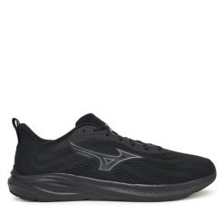Buty do biegania Mizuno. Czarne buty do biegania męskie Mizuno, bez wzorów, bez zapięcia, do biegania. Za 319.99 zł.
