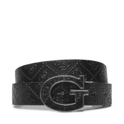 Pasek Męski Guess. Czarne paski męskie Guess, z aplikacjami. Za 199.99 zł.
