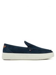 Tommy Hilfiger Mokasyny FM0FM05354 Granatowy. Niebieskie mokasyny męskie Tommy Hilfiger, ze skóry, bez zapięcia. Za 399.99 zł.