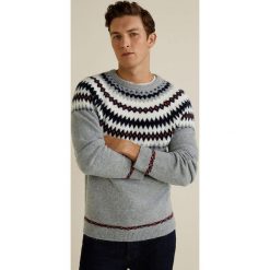 Mango Man - Sweter Mars. Szare swetry męskie Mango Man, z dzianiny, z okrągłym kołnierzem. Za 199.90 zł.