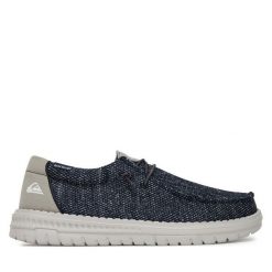 Półbuty Quiksilver. Niebieskie eleganckie półbuty męskie Quiksilver, bez obcasa, bez zapięcia. Za 179.99 zł.