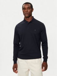 Tommy Hilfiger Polo MW0MW37317 Granatowy Regular Fit. Niebieskie koszulki polo męskie Tommy Hilfiger, m, bez wzorów, z bawełny, bez kołnierzyka, bez ramiączek. Za 409.99 zł.