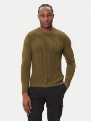 Aeronautica Militare Sweter 252MA1571UL00409 Zielony Slim Fit. Zielone kardigany męskie Aeronautica Militare, m, bez wzorów, z bawełny, bez ramiączek. Za 589.99 zł.