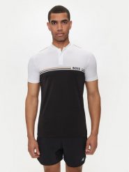 Boss Polo Pariq MB 6 50519864 Czarny Slim Fit. Czarne koszulki polo męskie Boss, m, bez wzorów, z syntetyku, bez kołnierzyka, bez ramiączek. Za 349.99 zł.
