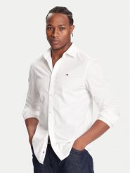Tommy Jeans Koszula DM0DM22026 Biały Regular Fit. Białe koszule męskie Tommy Jeans, m, bez wzorów, z bawełny, bez kołnierzyka, bez ramiączek. Za 299.99 zł.