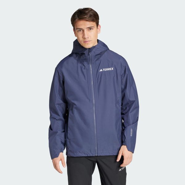 Kurtka Terrex Multi 2.5L Rain.Rdy. Niebieskie kurtki męskie ADIDAS, l, bez wzorów, z materiału, bez ramiączek, bez kaptura. Za 699.00 zł.