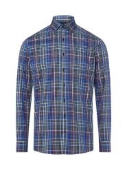 Finshley & Harding Męska koszula biznesowa Mężczyźni Modern Fit Bawełna niebieski|zielony w kratkę, 43. Niebieskie koszule męskie Finshley & Harding, m, bez wzorów, z bawełny, bez kołnierzyka, bez ramiączek. Za 159.95 zł.