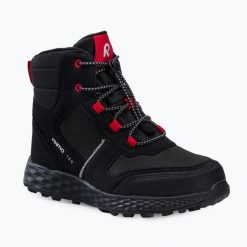 Buty Reima Ehtii. Czarne buty zimowe męskie Reima, bez wzorów, sportowe, bez obcasa, bez zapięcia. Za 329.99 zł.