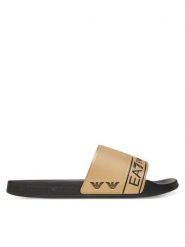 EA7 Emporio Armani Klapki 7X000110 AF15128 FC001 Złoty. Żółte klapki i japonki męskie EA7 Emporio Armani, bez wzorów, z tworzywa sztucznego. Za 149.99 zł.