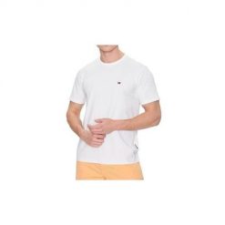 Koszulka sportowa męska Napapijri Salis. Białe t-shirty sportowe męskie Napapijri, m, bez wzorów, z bawełny, sportowe, bez ramiączek. Za 269.99 zł.