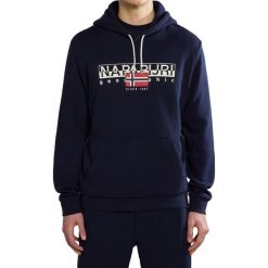 Bluza męska Napapijri B-Aylmer H. Niebieskie bluzy nierozpinane męskie Napapijri, l, bez wzorów, bez ramiączek, bez kaptura. Za 279.99 zł.