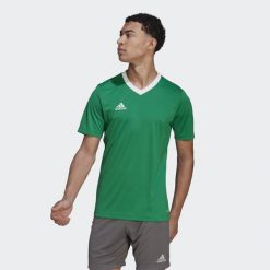 Koszulka piłkarska męska adidas Entrada 22 Jersey. Białe t-shirty sportowe męskie ADIDAS, m, bez wzorów, z jersey, sportowe, bez ramiączek. Za 55.99 zł.