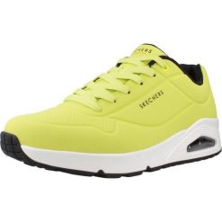 Buty SKECHERS UNO - STAND ON AIR Żółty. Żółte buty treningowe męskie Skechers, bez wzorów, z materiału, bez zapięcia. Za 368.99 zł.