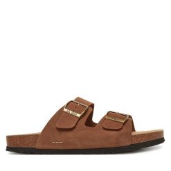 Klapki Josef Seibel. Brązowe klapki i japonki męskie Josef Seibel, bez wzorów. Za 279.99 zł.