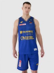 4F Koszulka meczowa replika wyjazdowa z sezonu 2024/25 męska 4F x PLK - Stal Ostrów Wielkopolski - multikolor XXL. T-shirty sportowe męskie 4f, m, bez wzorów, z dzianiny, klasyczne, bez ramiączek. Za 219.99 zł.