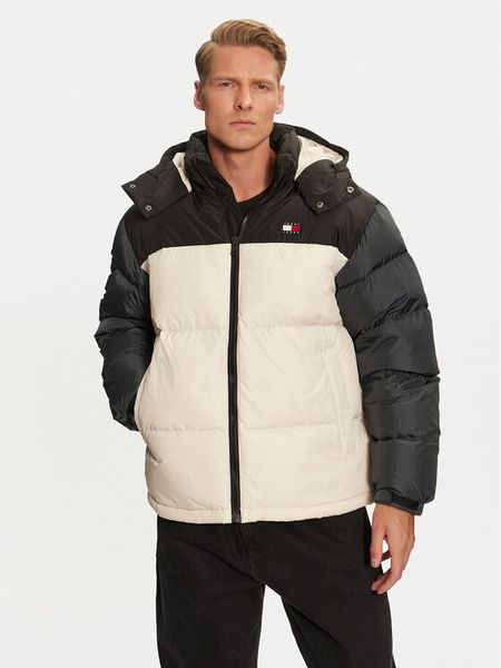 Tommy Jeans Kurtka puchowa Alaska DM0DM19639 Beżowy Regular Fit. Brązowe kurtki męskie Tommy Jeans, m, bez wzorów, z jeansu, bez ramiączek, bez kaptura. Za 759.99 zł.
