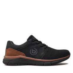 Półbuty Bugatti. Czarne codzienne półbuty męskie Bugatti, bez wzorów, bez obcasa, bez zapięcia. Za 249.99 zł.