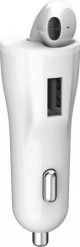 Ładowarka XO XO Ładowarka samochodowa słuchawka bluetooth CB1 biała 1USB 18W. Białe zestawy słuchawkowe XO. Za 50.76 zł.