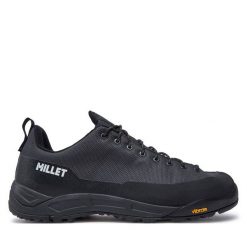 Trekkingi Millet. Szare buty trekkingowe męskie Millet, bez wzorów, z gore-texu, sportowe, bez obcasa, bez zapięcia. Za 669.99 zł.