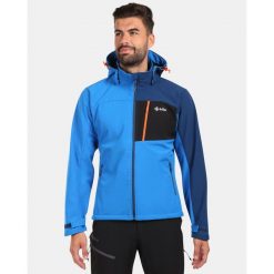 Męska kurtka softshell Kilpi ONTAVIO-M. Niebieskie kurtki męskie Kilpi, m, bez wzorów, z softshellu, sportowe, bez ramiączek, bez kaptura. Za 422.05 zł.