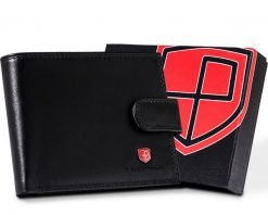 Portfel skórzany Peterson [DH] PTN MR-12L-CN czarny. Czarne portfele męskie Peterson, bez wzorów, ze skóry. Za 77.99 zł.