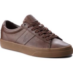 Tenisówki POLO RALPH LAUREN - Sayer 816710018003 Dark Brown. Brązowe trampki męskie Polo Ralph Lauren, z gumy, eleganckie. Za 439.90 zł.