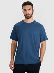 4F T-shirt oversize gładki męski - turkusowy XXL. Niebieskie t-shirty sportowe męskie 4f, m, z aplikacjami, z bawełny, klasyczne, bez ramiączek. Za 69.99 zł.