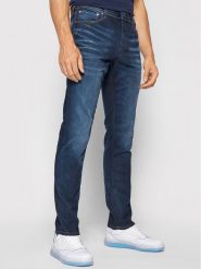 Jack&Jones Jeansy Tim 12118215 Granatowy Slim Fit. Niebieskie jeansy męskie Jack&Jones, bez wzorów, z bawełny. Za 179.99 zł.