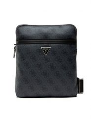 Guess Saszetka Vezzola Smart Crossbody Flat HMEVZL P2223 Czarny. Czarne saszetki męskie Guess, z aplikacjami, ze skóry. Za 229.99 zł.