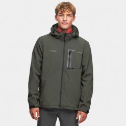 Kurtka męska Softshell Alpinus Stenshuvud. Zielone kurtki softshell męskie Alpinus, m, bez wzorów, z softshellu, bez kaptura, trekkingowe. Za 299.00 zł.