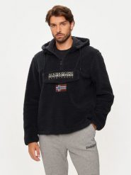 Napapijri Polar T-Burgee NP0A4I5D Czarny Regular Fit. Czarne bluzy z polaru męskie Napapijri, m, bez wzorów, z polaru, bez ramiączek, bez kaptura. Za 599.99 zł.