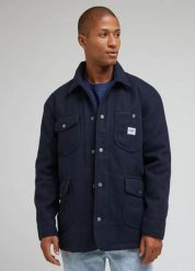 LEE MĘSKA KURTKA WEŁNIANA LEE WOOL JACKET SKY CAPTAIN 112342487. Kurtki męskie Lee, m, bez wzorów, z wełny, bez ramiączek, bez kaptura. Za 239.99 zł.