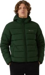 Kurtka męska Champion Kurtka męska Hooded Jacket zielona 221548 GS586 L. Zielone kurtki męskie CHAMPION, l, bez wzorów, bez ramiączek, bez kaptura. Za 418.99 zł.