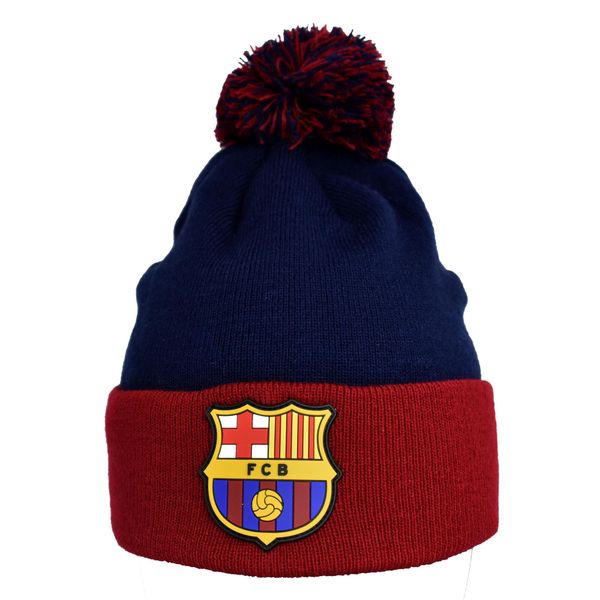 Czapka FC Barcelona beanie Junior- oficjalna licencjonowana. Niebieskie czapki męskie FC Barcelona, bez wzorów, sportowe. Za 94.90 zł.