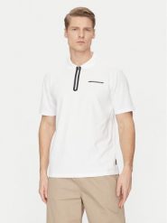 Jack & Jones Polo Fusion 12273127 Biały Regular Fit. Białe koszulki polo męskie Jack & Jones, l, bez wzorów, z bawełny, bez kołnierzyka, bez ramiączek. Za 79.99 zł.